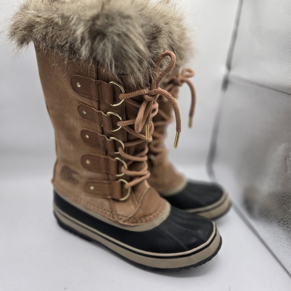Sorel Shoes - Sorel Women's Joan Of Arctic Boot Elk Brown‎ Faux Fur Size 9